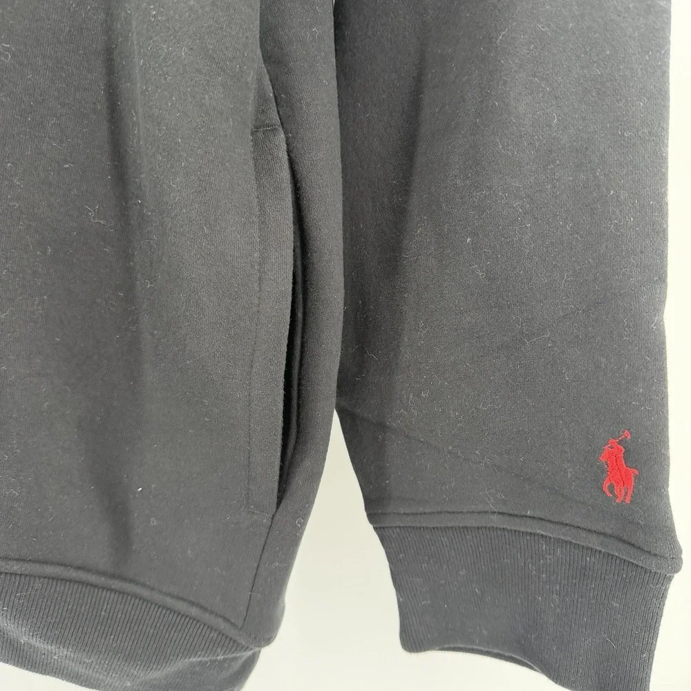 Polo Ralph Lauren Hoodie Men's 3XLT Black Buffalo Plaid‎ Big Pony Logo Pockets